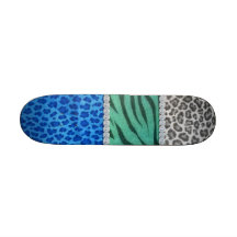 Impressão animal do diamante feminino skate