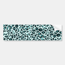 Impressão azul do leopardo adesivo