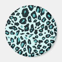 Impressão azul do leopardo imas