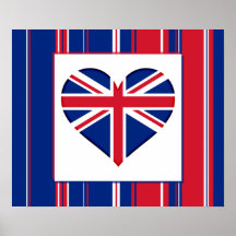 Impressão britânico do coração
