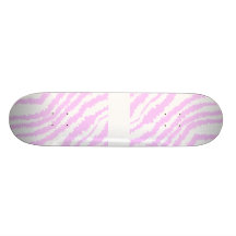 Impressão cor-de-rosa da zebra, teste padrão anima skate