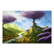 impressão da foto da paisagem da fantasia do paraí