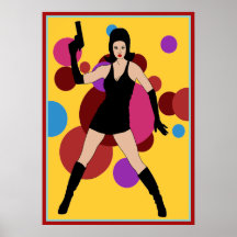 impressão da menina do espião 60s
