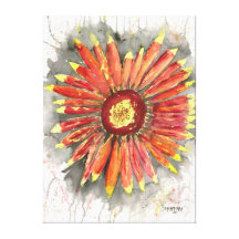 Impressão da pintura da flor da extra grande em ca impressão de canvas envolvidas
