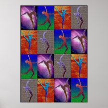 Impressão das canvas da dança