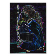 Impressão de marcha da foto do Clarinetist