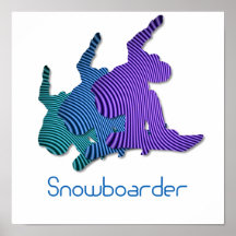 Impressão do logotipo do Snowboarder