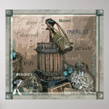 Impressão do poster da arte dos amantes de vinho