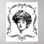 Impressão do poster da menina de Gibson da arte do