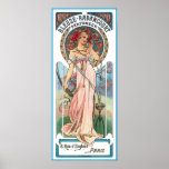 Impressão do poster de Mucha:  Anúncio do perfume