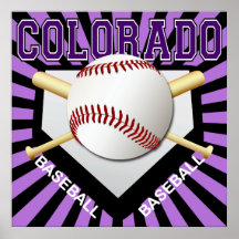 IMPRESSÃO DO POSTER DO BASEBOL DE COLORADO