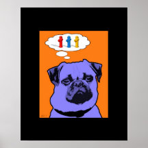 IMPRESSÃO DO POSTER DO POP ART DO CÃO