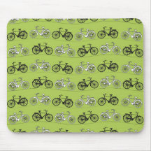 Impressão do teste padrão das bicicletas do verde  mousepad