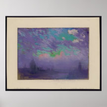Impressão do verde, o azul e o roxo