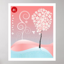 Impressão japonês do jardim
