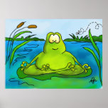 Impressão ou poster Meditating da arte do sapo