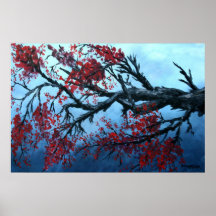 impressões japoneses da arte da flor do blossum da poster