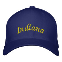 Indiana bordou o chapéu bone
