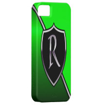 Inicial de prata R do monograma iPhone 5 Capa