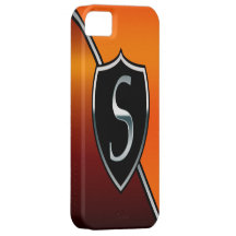 Inicial de prata S do monograma iPhone 5 Capa