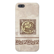 Inicial floral C do vintage Capas iPhone 5