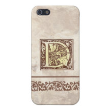 Inicial floral D do vintage Capas iPhone 5