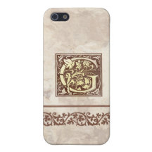 Inicial floral G do vintage Capa iPhone 5