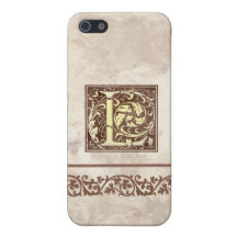 Inicial floral L do vintage iPhone 5 Capas
