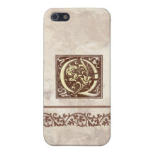 Inicial floral Q do vintage Capas iPhone 5