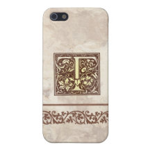 Inicial floral T do vintage Capas iPhone 5