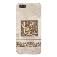 Inicial floral U do vintage iPhone 5 Capas