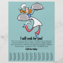Insecto abastecendo ou pessoal do promo do cozinhe panfleto