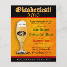 Insecto do convite do evento de Oktoberfest Panfleto Personalizado