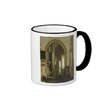 Interior de uma igreja com figuras, 1685 caneca