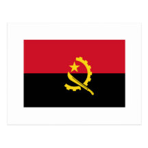International da BANDEIRA de Angola Cartões Postais