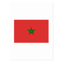 International da BANDEIRA de Marrocos Cartões Postais