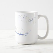Inverno branco elegante caneca