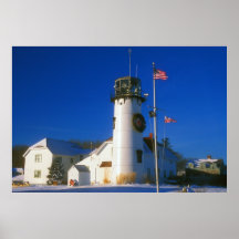 Inverno do farol de Chatham Posteres