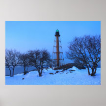 Inverno do farol de Marblehead Posteres