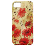 iPhone 5 do 赤くグランジな花の iPhone 5 Capa