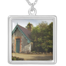 Ireland, o jardim murado castelo de Dromoland Colar Personalizado