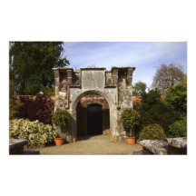 Ireland, o jardim murado castelo de Dromoland Foto