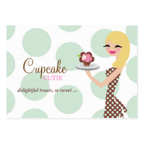 Isqueiro louro de Brown do Aqua de Cutie do cupcak cartões-de-visita