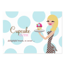Isqueiro louro de Brown do Aqua de Cutie do cupcak cartões-de-visita