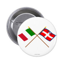Italia e bandeiras cruzadas Piemonte Pins