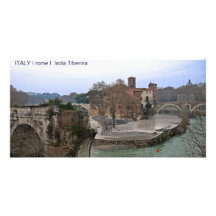 ITALIA mim Roma mim Isola Tiberina Cartão Com Fotos