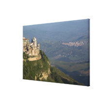 Italia, Sicília, Enna, opinião da cidade dos di de Impressão Em Tela Canvas