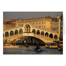 Italia, Vêneto, Veneza, canal grandioso e Rialto Cartões