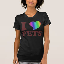 J LOVE PETS CONVERSAS RAINBOW HEART 3D CAMISETAS