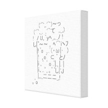 Japanese ASCII Art「beer」 ギャラリー張りキャンバス
